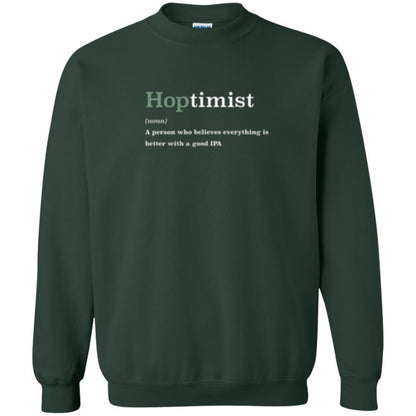 Beer Lover T-shirt Hoptimist Definition Forest Green