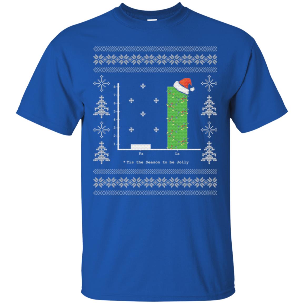 Christmas T-shirt Carol Bar Graph Royal