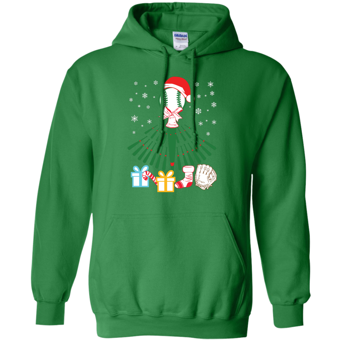 Baseball Christmas T-Shirt Irish Green