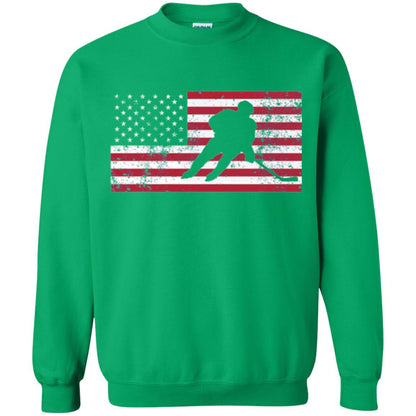 Hockey T-shirt American Flag Usa Patriotic Ice Skating Irish Green
