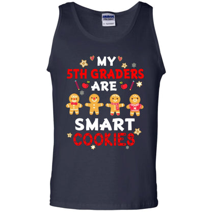 My 5th Graders Are Smart Cookies X-mas Gift Shirt For Fifth Gradeteachers Navy