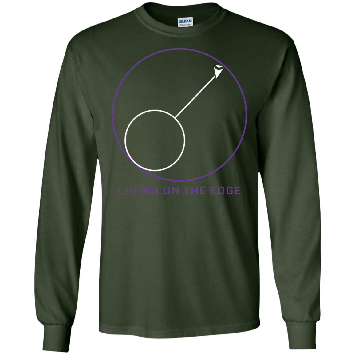 Gamer T-shirt Living On The Edge Run From The Storm Forest Green