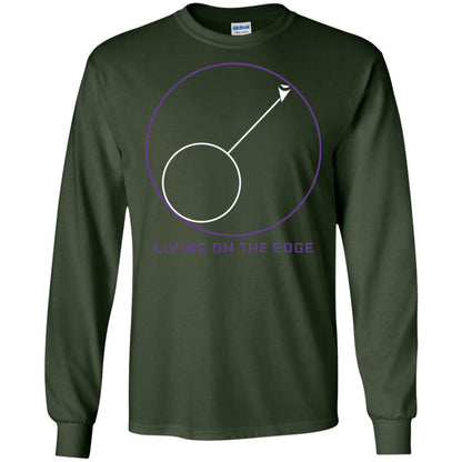 Gamer T-shirt Living On The Edge Run From The Storm Forest Green