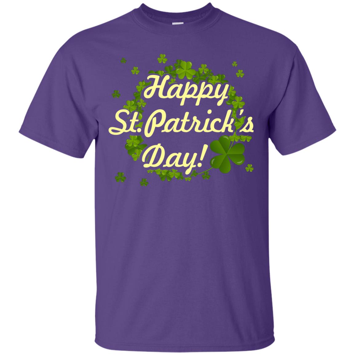 Happy St.patricks Day Shamrocks T-shirt Purple