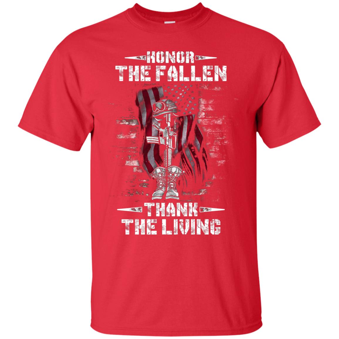 Honor The Fallen Thank The Living Memorial Day Shirt Red