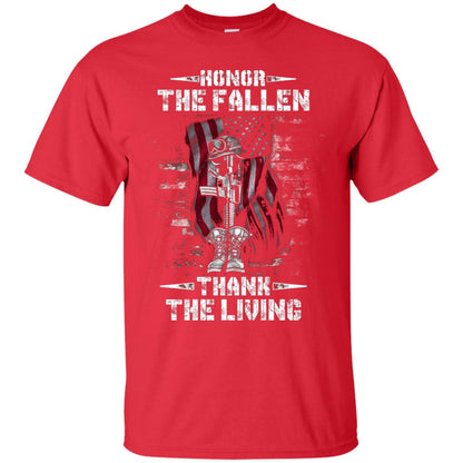 Honor The Fallen Thank The Living Memorial Day Shirt Red