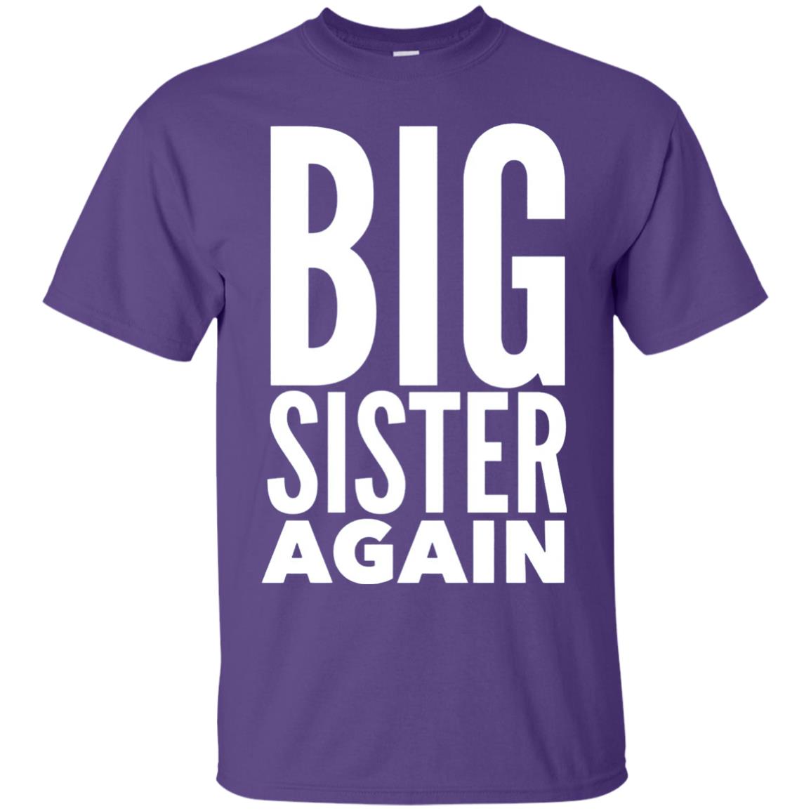 Big Sister Again Sibling Family T-shirt Purple