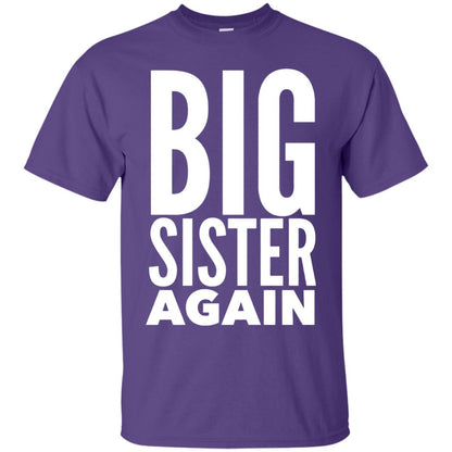 Big Sister Again Sibling Family T-shirt Purple