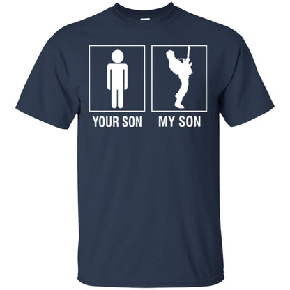 My Son Plays Guitar Daddy Shirt Navy