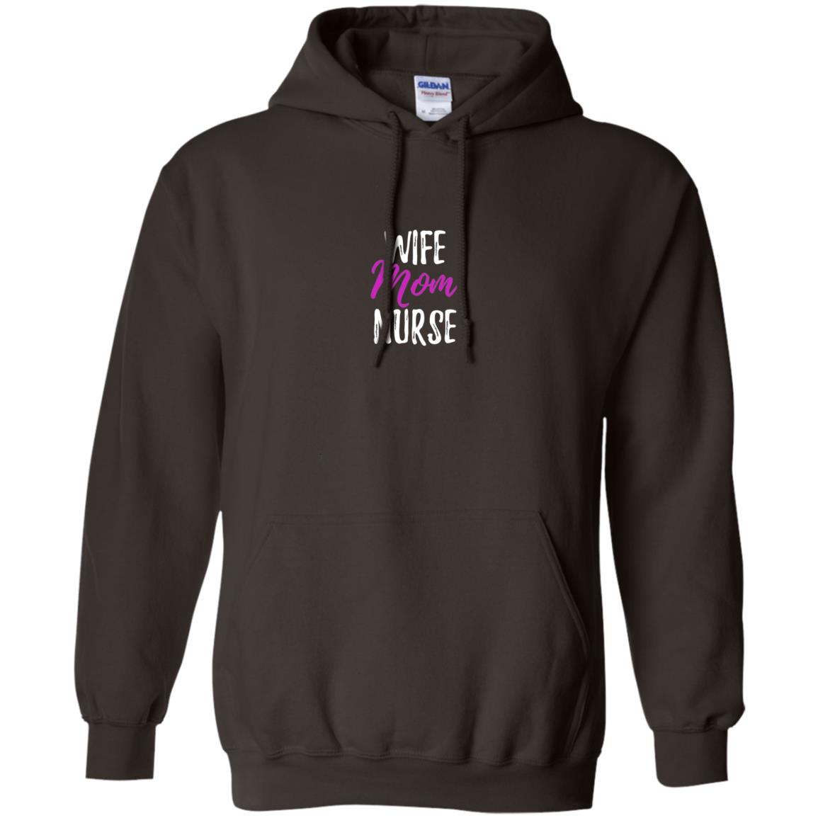Wife Mom Nurse Nurse Mother Shirt Dark Chocolate