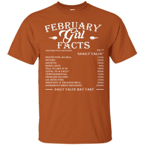 February  Girl Facts Facts T-shirtG200 Gildan Ultra Cotton T-Shirt
