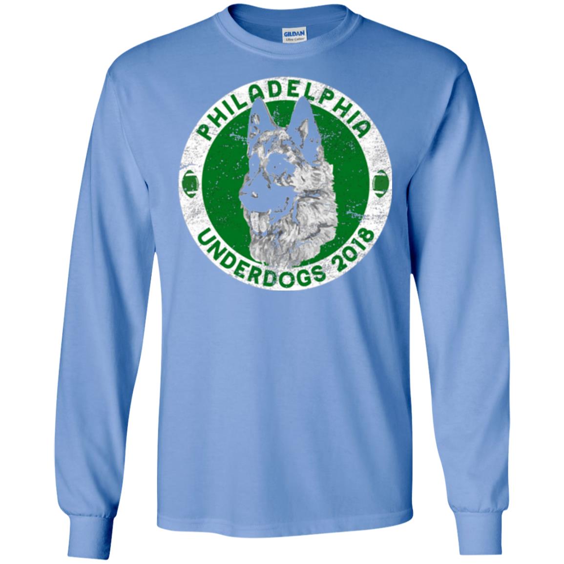 Dog Lover T-shirt Philadelphia Underdogs 2018 Distressed Carolina Blue
