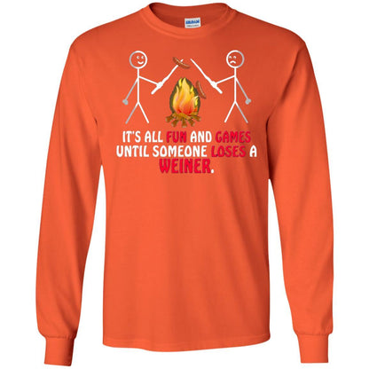 Camper T-shirt It's All Fun And Games Orange
