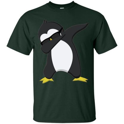 Christmas T-shirt Dabbing Penguin T-shirt Forest Green