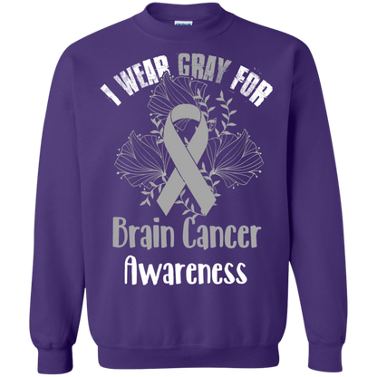 I Wear Gray For Brain Cancer Awareness T-shirt