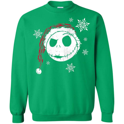 Christmas T-shirt Disney Nightmare Before Christmas Snowflake Irish Green