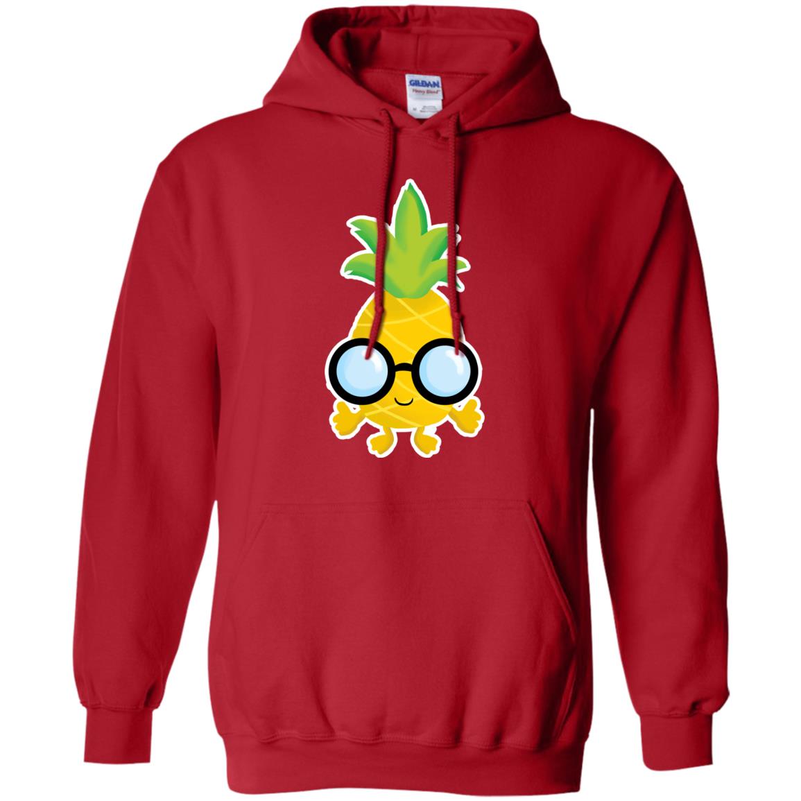 Funny Pineapple With Glasses For Boys Mens Shirt Red