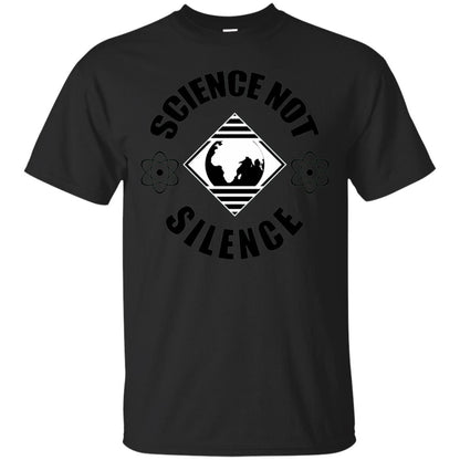 Scientist T-shirt Science Not Silence T-shirt Black