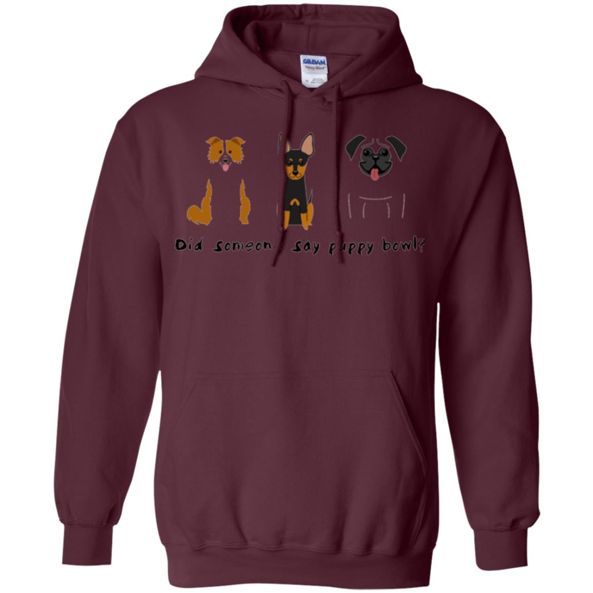 Puppy Bowl Football Funny Dog T-shirt Maroon