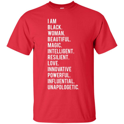 I Am Black Woman Black History Month 2018 T-shirt Red