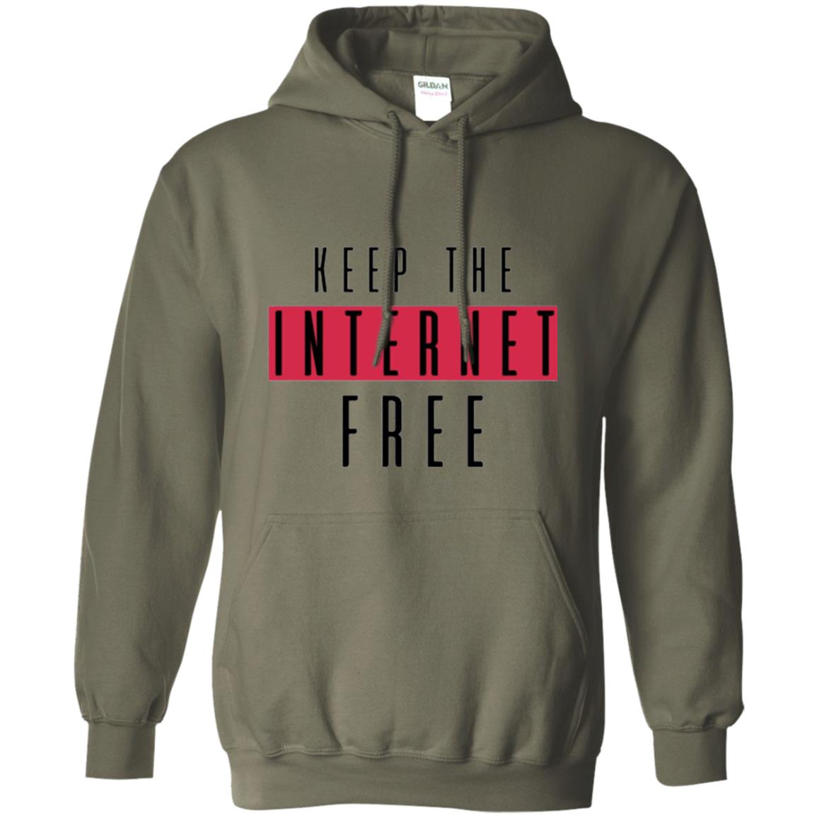 Keep The Internet Free T-shirt Military Green