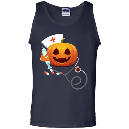 Pumpkin Nurse Nursing Halloween Gift Shirt Navy