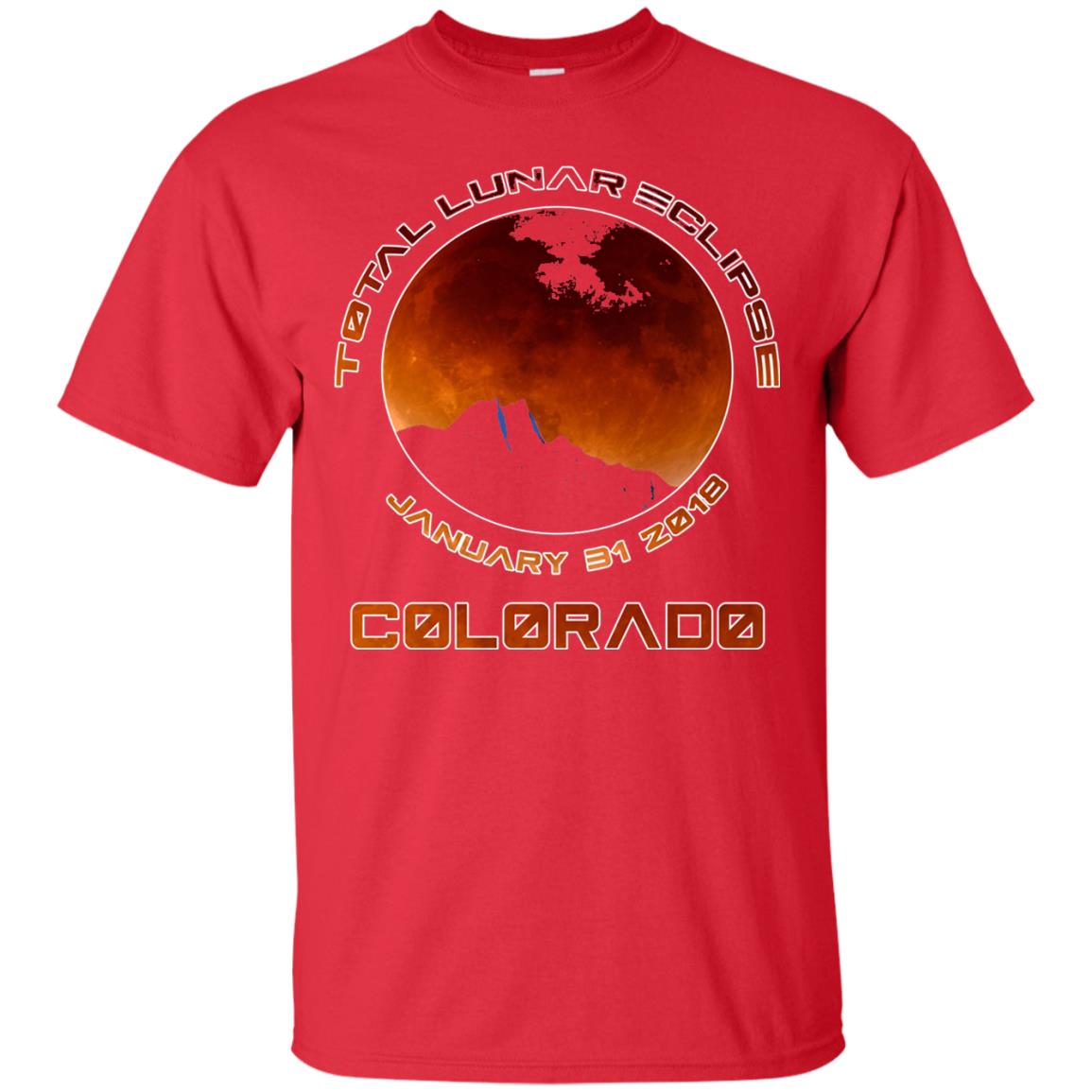 Colorado Lunar Eclipse 2018 T-shirt January 31 Red