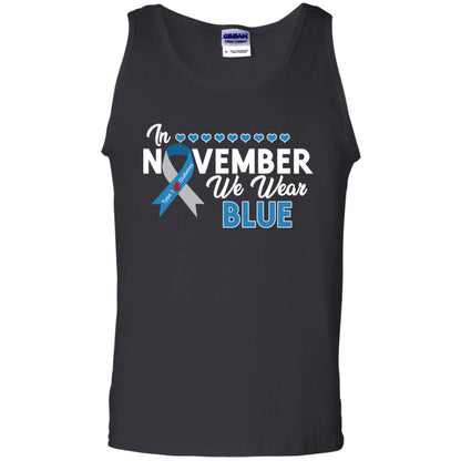 In November We Wear Blue Diabetes Awareness Type 1 Shirt Black