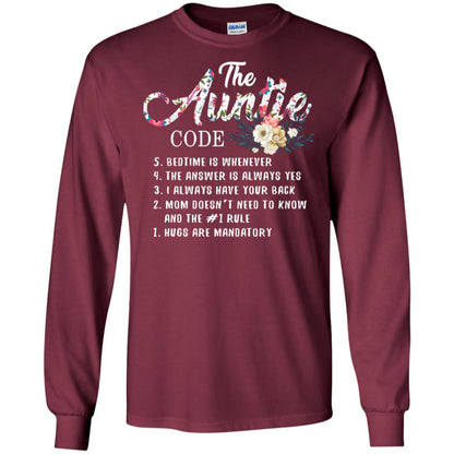 The Auntie Code Shirt For Womens Maroon