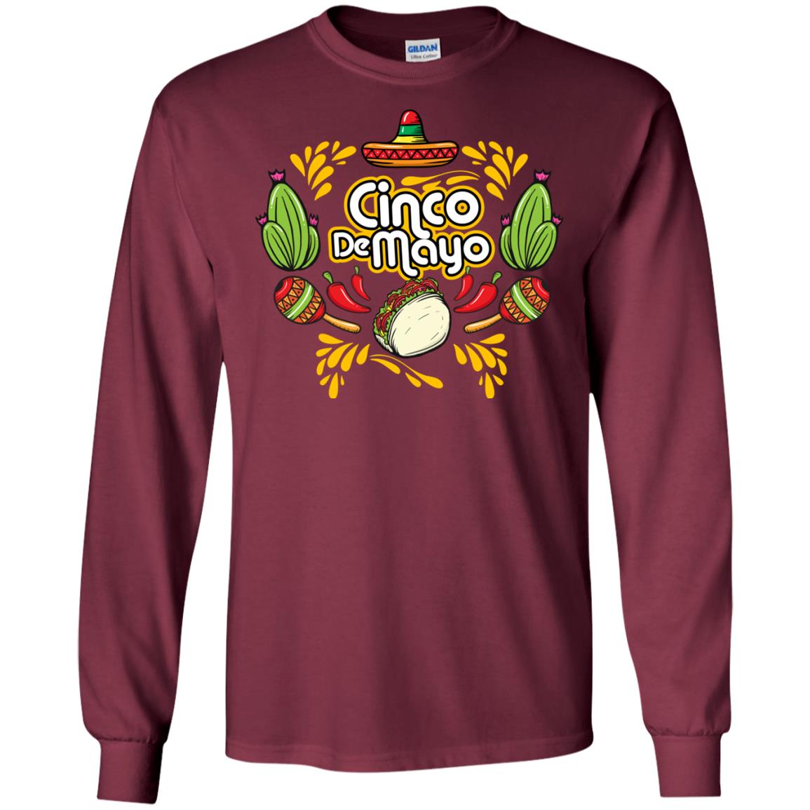 Mexican Festival Cinco De Mayo Shirt Maroon