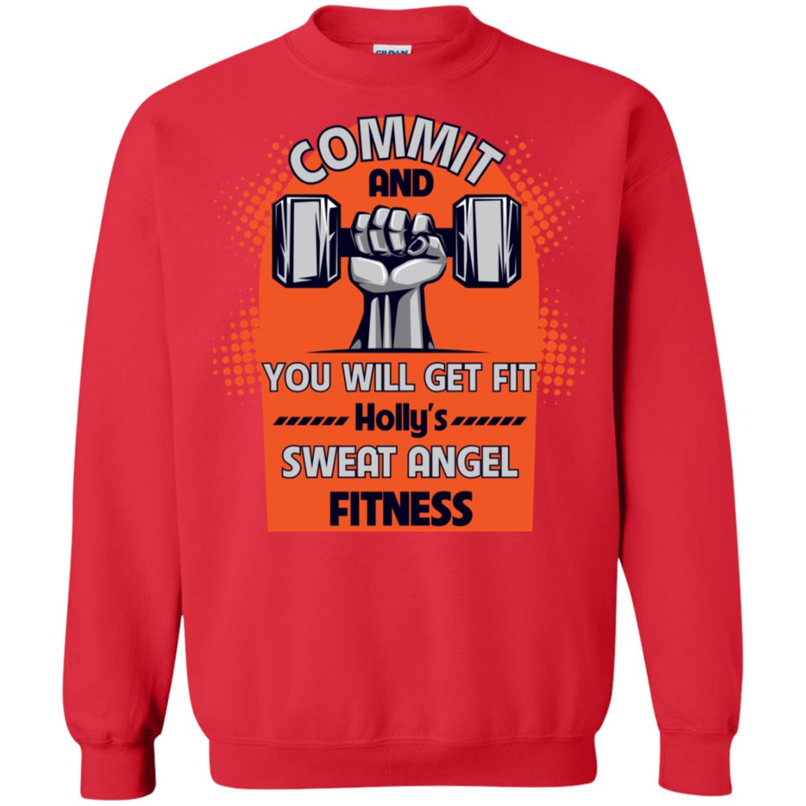 Commit And You Will Get Fit Holly's Sweat Angle Fitness Shirt Red