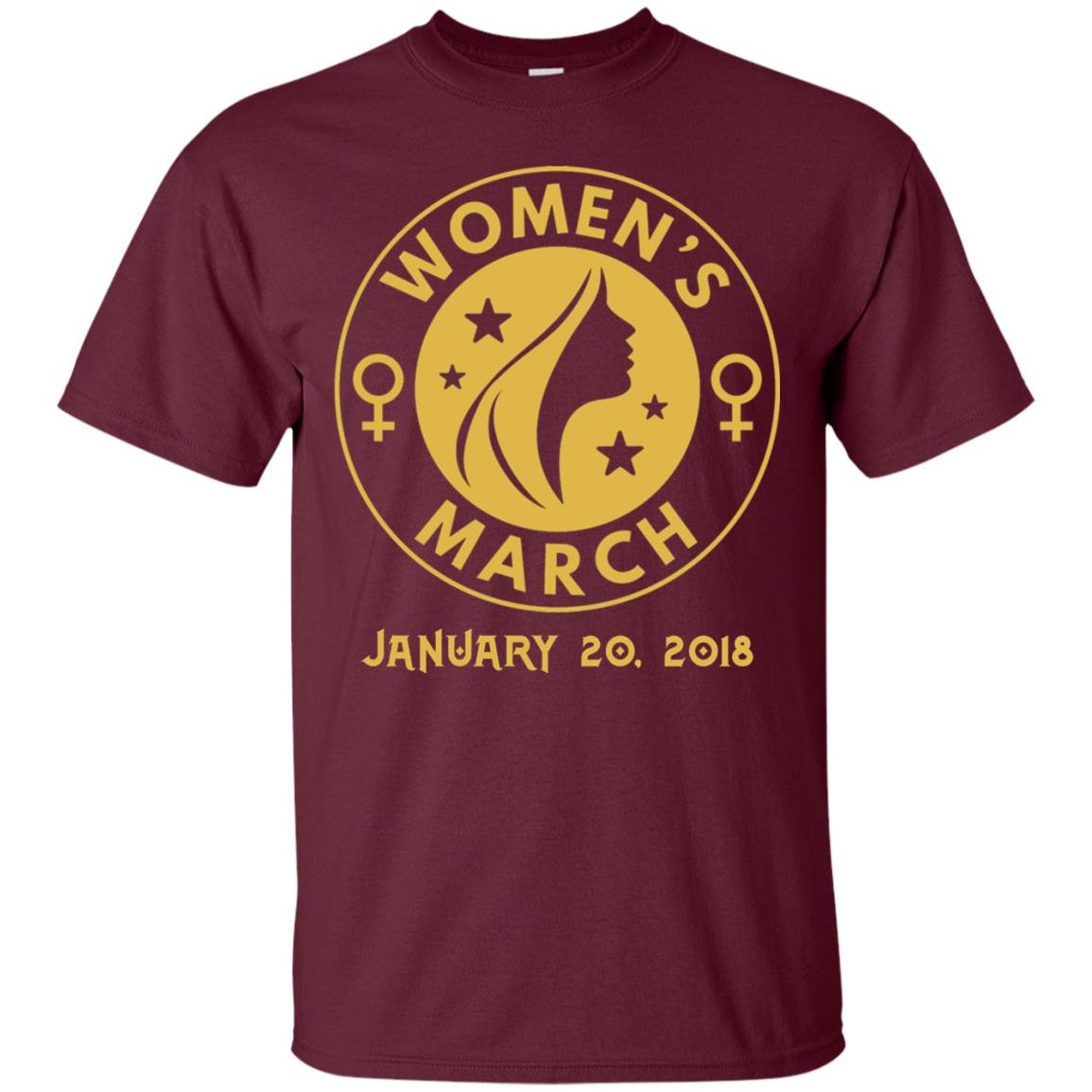 Women_s Right T-shirt Women_s March January 20th 2018 Protest Maroon