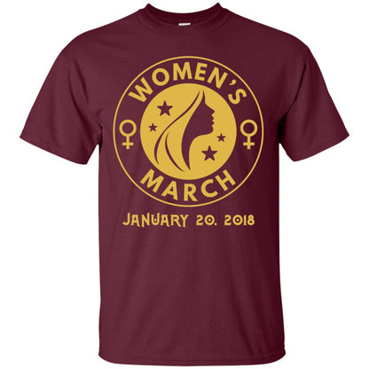 Women_s Right T-shirt Women_s March January 20th 2018 Protest Maroon