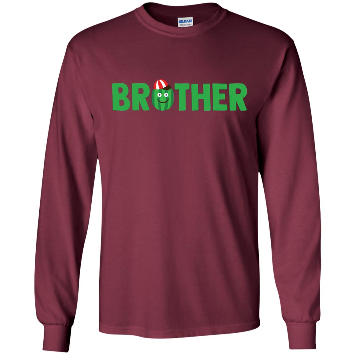 Brother Watermelon Funny Summer Melon Fruit Shirt For Brother Maroon