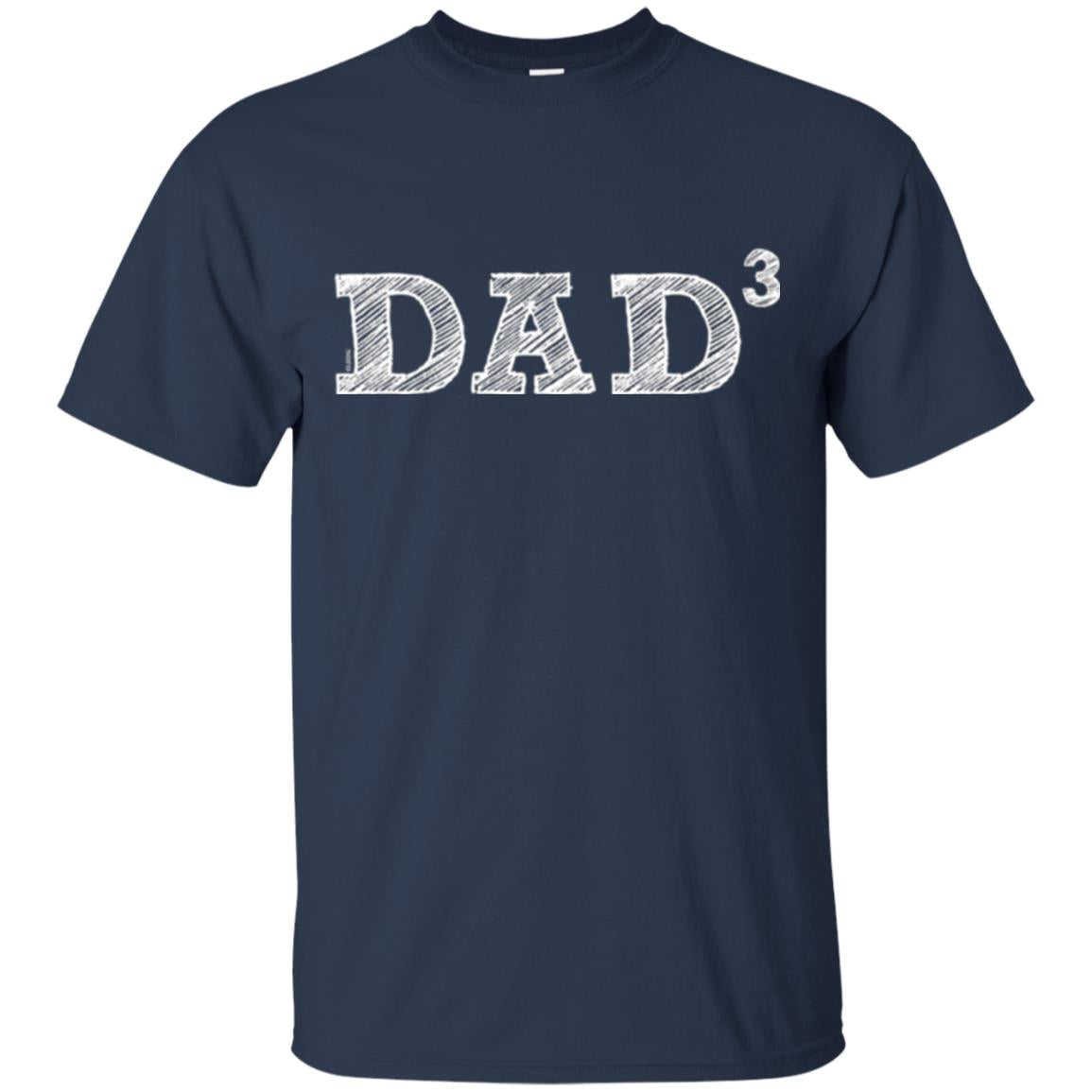 Men_s Dad3, Three Kids Father_s Day, Father Of Three T-shirt Navy