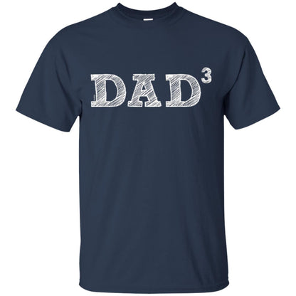 Men_s Dad3, Three Kids Father_s Day, Father Of Three T-shirt Navy