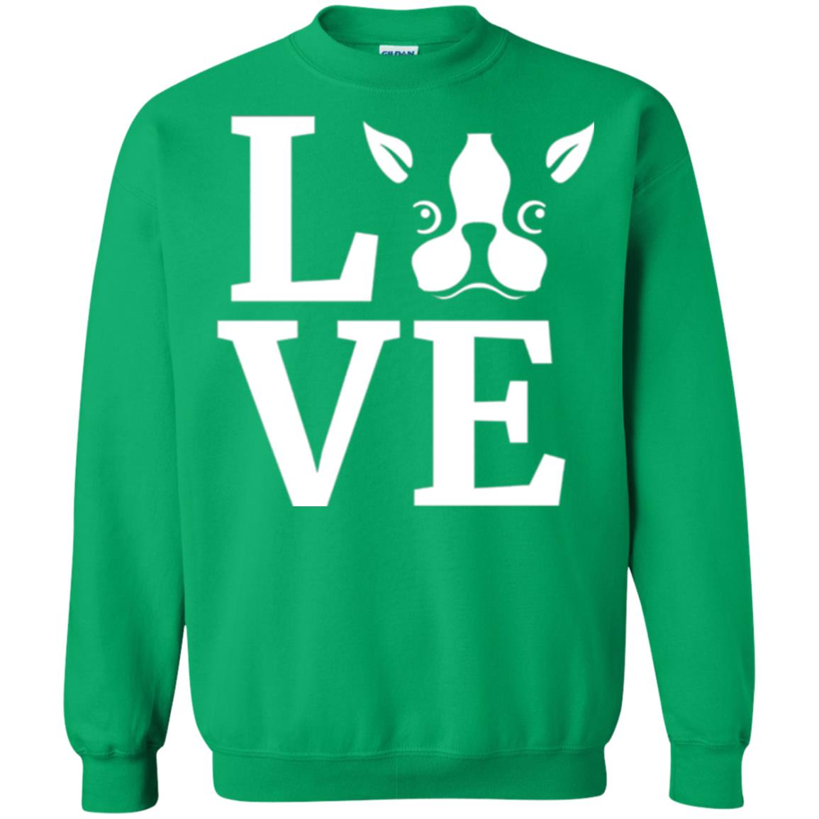 Dog Lovers T-shirt I Love My Boston Terrier Irish Green