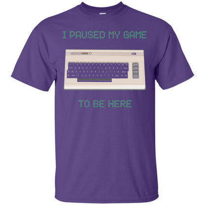 Retro Gamer T-shirt I Paused My Game To Be Here Purple