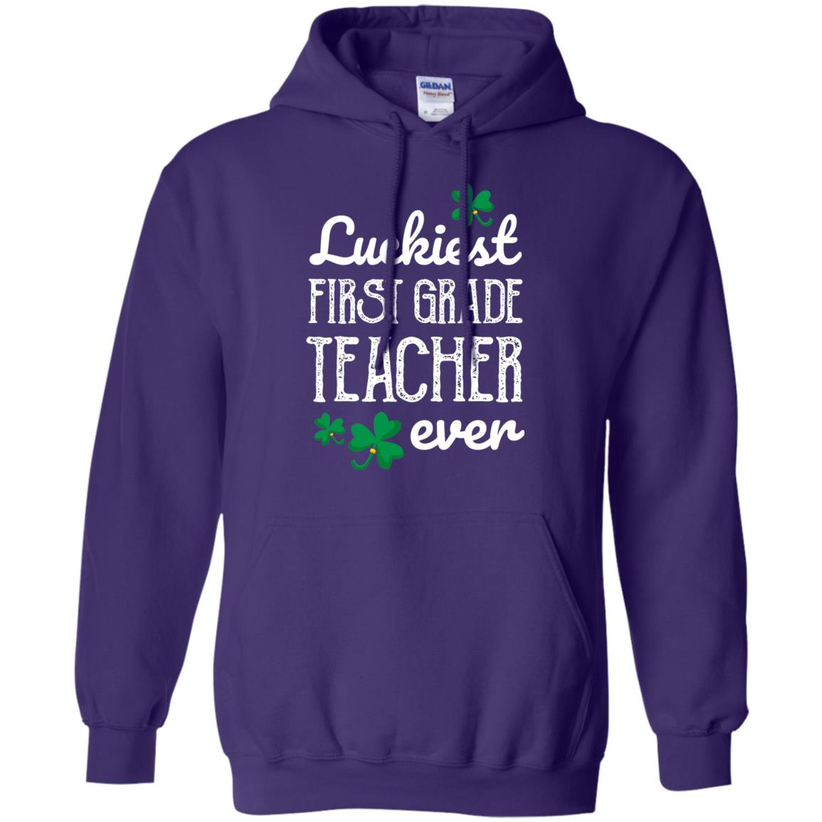 Luckiest First Grade Teacher Ever St. Patricks Day T-shirt Purple