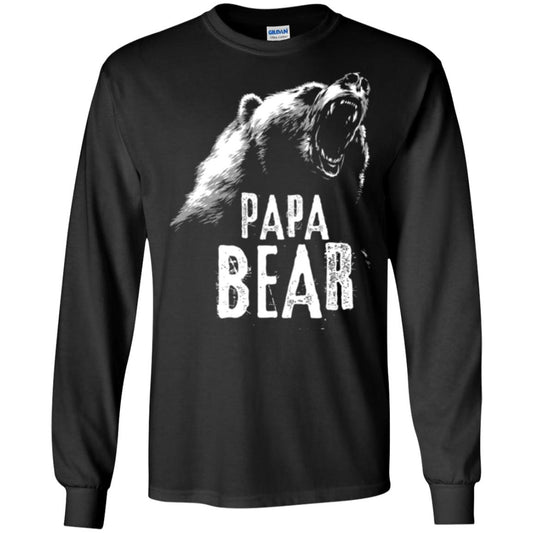 Papa Bear Best Dad For Fathers Day T-shirt Black