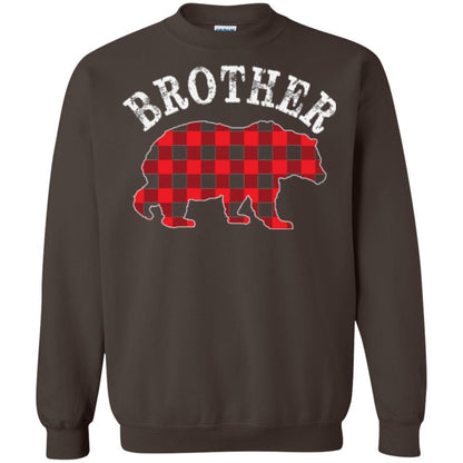 Christmas T-shirt Red Plaid Brother Bear Dark Chocolate