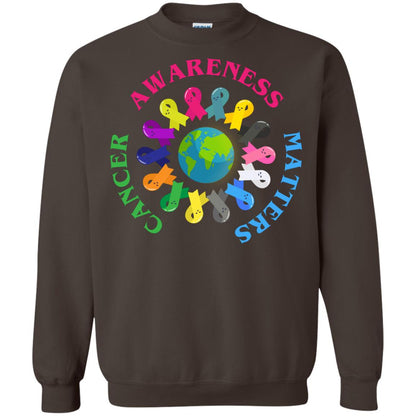 All Cancer Ribbons For All Cancer Awareness T-shirt Dark Chocolate