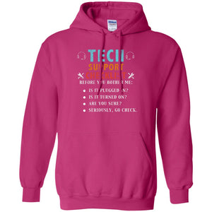 Tech Support Checklist Before You Bother Me ShirtG185 Gildan Pullover Hoodie 8 oz.