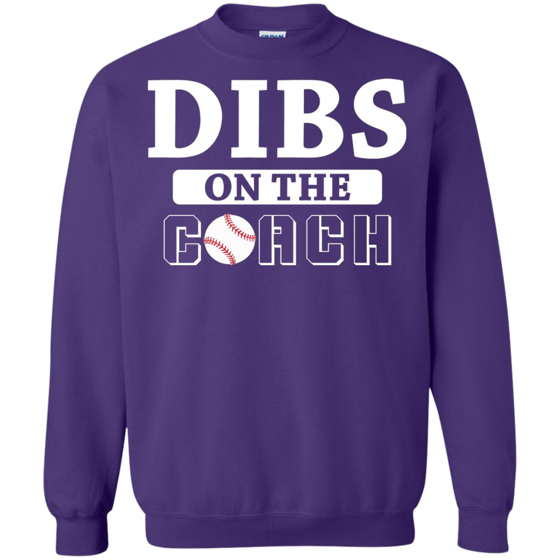 Dibs On The Coach Baseball T-shirt Purple