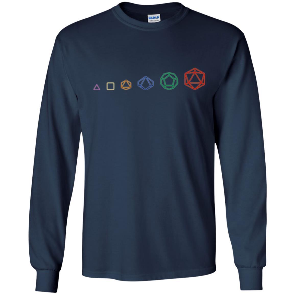 Gamer T-shirt D20 Dice Evolution Role T-shirt Navy