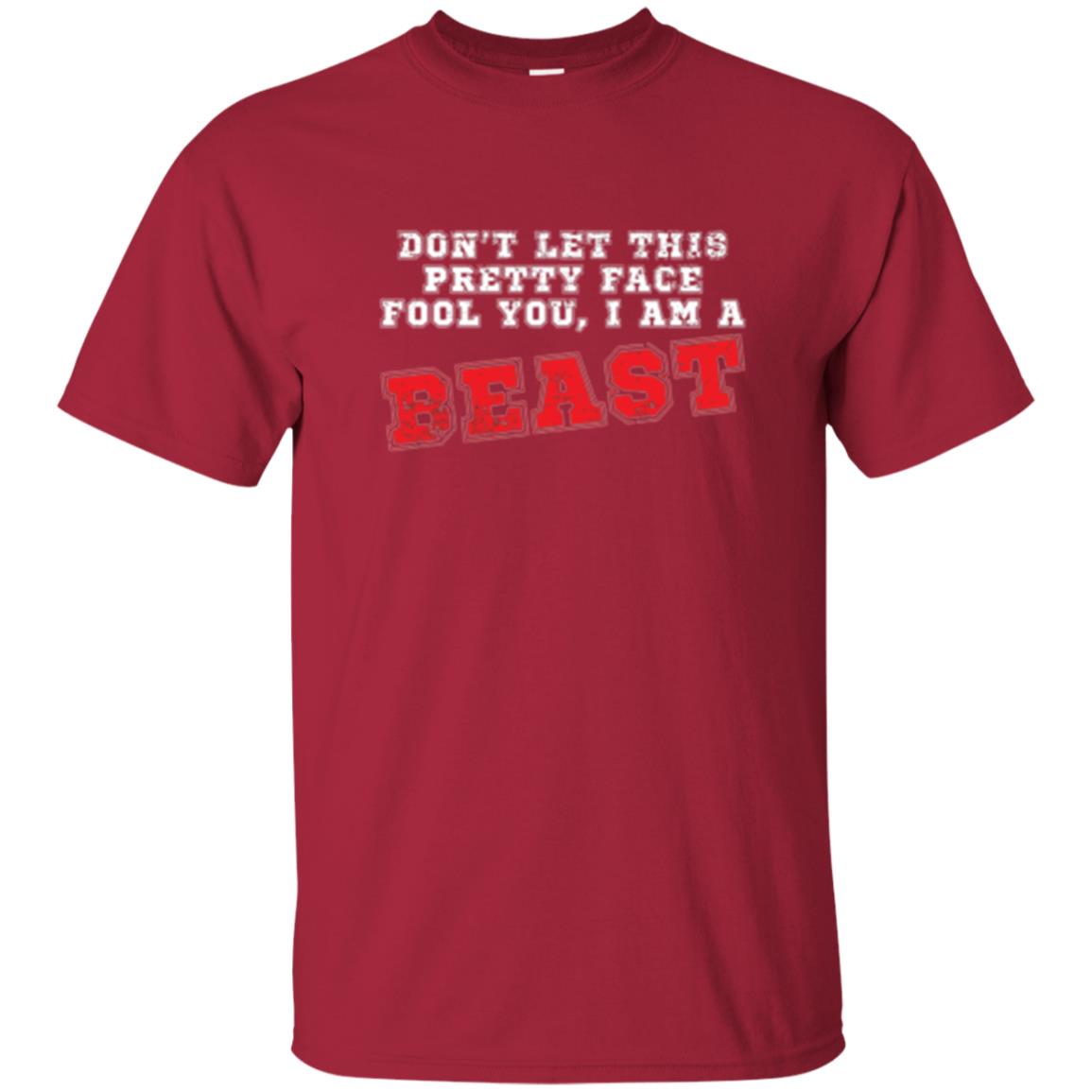 Wrestling T-shirt Don_t Let This Pretty Face Fool You Cardinal