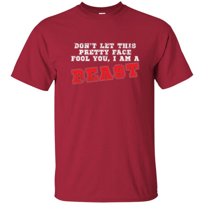 Wrestling T-shirt Don_t Let This Pretty Face Fool You Cardinal