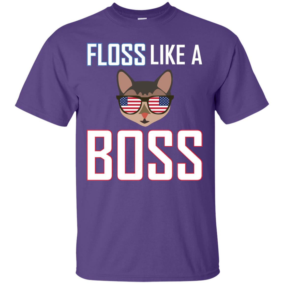 Floss Like A Boss Cat Shirt Purple