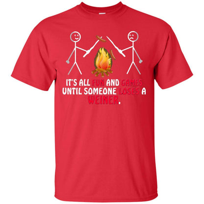 Camper T-shirt It's All Fun And Games Red