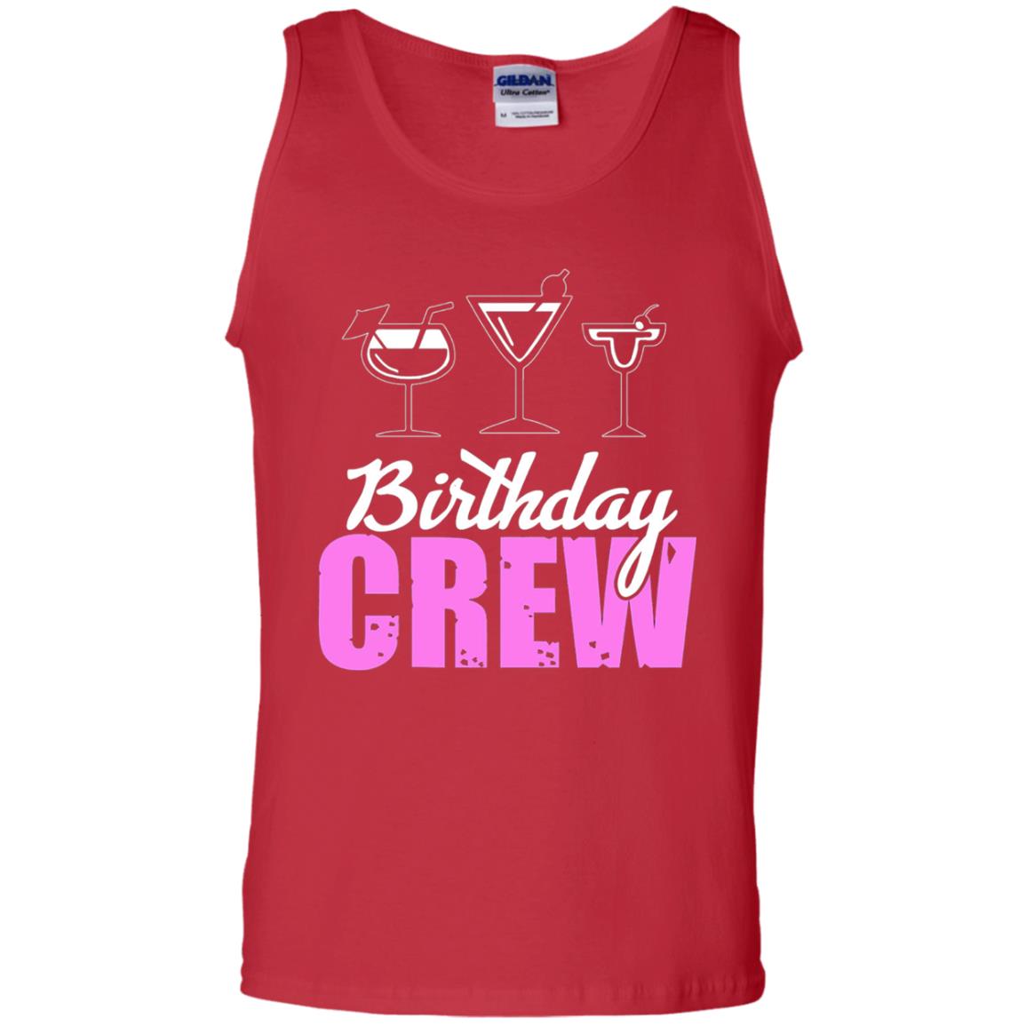 Birthday Crew Funny Girls Birthday Squad T-shirt Red